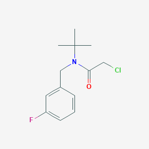 N-tert-butyl-2-chloro-N-[(3-fluorophenyl)methyl]acetamide