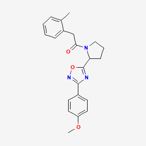 3-(4-Methoxyphenyl)-5-{1-[(2-methylphenyl)acetyl]pyrrolidin-2-yl}-1,2,4-oxadiazole