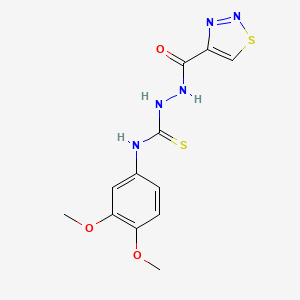 N-{[(3,4-dimethoxyphenyl)carbamothioyl]amino}-1,2,3-thiadiazole-4-carboxamide