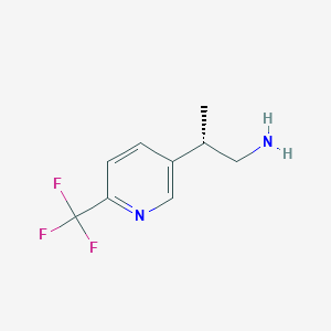 molecular formula C9H11F3N2 B2697680 (2S)-2-[6-(Trifluoromethyl)pyridin-3-yl]propan-1-amine CAS No. 2248186-77-6