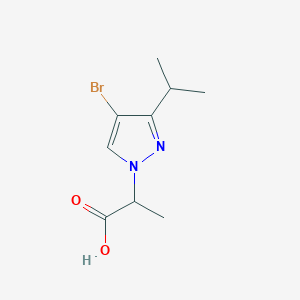 2-(4-Bromo-3-propan-2-ylpyrazol-1-yl)propanoic acid