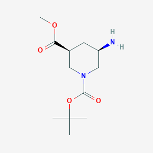 molecular formula C12H22N2O4 B2697701 1-tert-Butyl 3-methyl (3S,5R)-5-aminopiperidine-1,3-dicarboxylate CAS No. 1263197-89-2