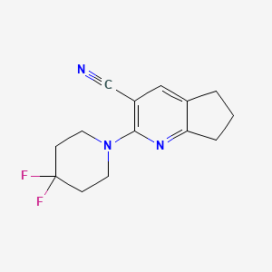 2-(4,4-Difluoropiperidin-1-yl)-6,7-dihydro-5H-cyclopenta[b]pyridine-3-carbonitrile