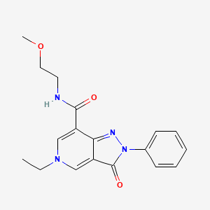 5-ethyl-N-(2-methoxyethyl)-3-oxo-2-phenyl-3,5-dihydro-2H-pyrazolo[4,3-c]pyridine-7-carboxamide