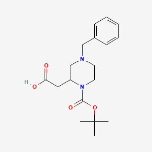 2-(4-Benzyl-1-(tert-butoxycarbonyl)piperazin-2-yl)acetic acid