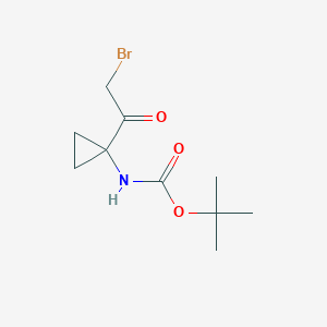 molecular formula C10H16BrNO3 B2697714 Tert-butyl N-[1-(2-bromoacetyl)cyclopropyl]carbamate CAS No. 1566209-22-0
