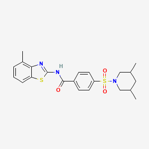 4-((3,5-dimethylpiperidin-1-yl)sulfonyl)-N-(4-methylbenzo[d]thiazol-2-yl)benzamide