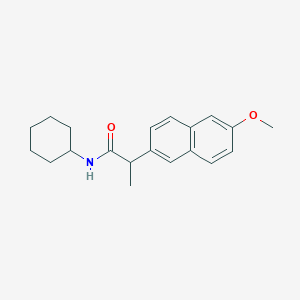 molecular formula C20H25NO2 B269772 N-cyclohexyl-2-(6-methoxy-2-naphthyl)propanamide 