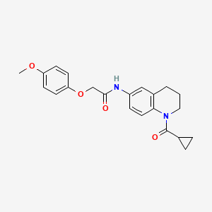 molecular formula C22H24N2O4 B2697725 N-[1-(环丙烷羰基)-3,4-二氢-2H-喹啉-6-基]-2-(4-甲氧基苯氧基)乙酰胺 CAS No. 1005305-62-3
