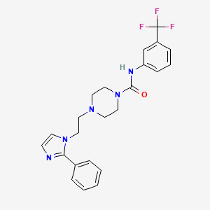 4-(2-(2-phenyl-1H-imidazol-1-yl)ethyl)-N-(3-(trifluoromethyl)phenyl)piperazine-1-carboxamide