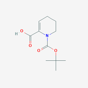molecular formula C11H17NO4 B2697738 1-(tert-Butoxycarbonyl)-1,4,5,6-tetrahydropyridine-2-carboxylic acid CAS No. 259133-67-0