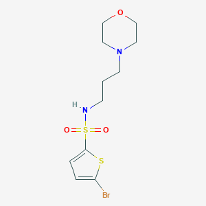 molecular formula C11H17BrN2O3S2 B269774 5-bromo-N-[3-(4-morpholinyl)propyl]-2-thiophenesulfonamide 