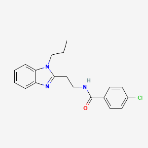 molecular formula C19H20ClN3O B2697743 4-chloro-N-[2-(1-propyl-1H-benzimidazol-2-yl)ethyl]benzamide CAS No. 850922-22-4