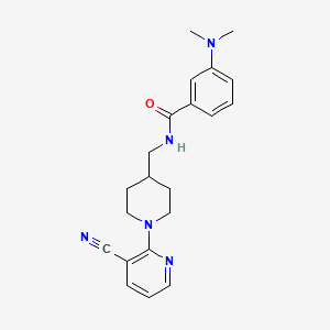 N-((1-(3-cyanopyridin-2-yl)piperidin-4-yl)methyl)-3-(dimethylamino)benzamide