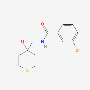 3-bromo-N-((4-methoxytetrahydro-2H-thiopyran-4-yl)methyl)benzamide