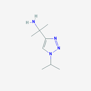 molecular formula C8H16N4 B2697759 2-[1-(propan-2-yl)-1H-1,2,3-triazol-4-yl]propan-2-amine CAS No. 1344092-78-9