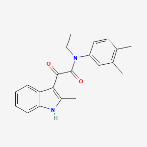 molecular formula C21H22N2O2 B2697765 N-(3,4-dimethylphenyl)-N-ethyl-2-(2-methyl-1H-indol-3-yl)-2-oxoacetamide CAS No. 862813-74-9