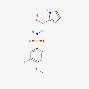 4-ethoxy-3-fluoro-N-(2-hydroxy-2-(1-methyl-1H-pyrrol-2-yl)ethyl)benzenesulfonamide