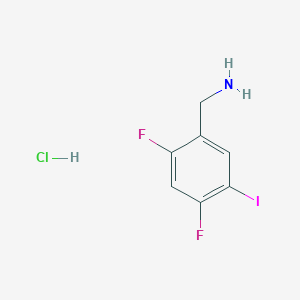 molecular formula C7H7ClF2IN B2697773 (2,4-Difluoro-5-iodophenyl)methanamine hydrochloride CAS No. 2059935-73-6