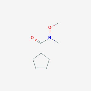 molecular formula C8H13NO2 B2697774 N-Methoxy-N-methyl-3-cyclopentenecarboxamide CAS No. 248275-70-9; 90222-79-0