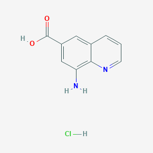 molecular formula C10H9ClN2O2 B2697780 8-Aminoquinoline-6-carboxylic acid hydrochloride CAS No. 2137594-92-2