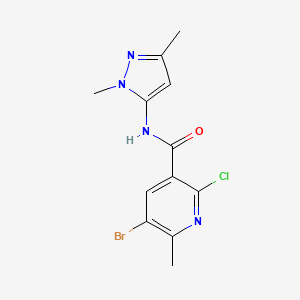 5-Bromo-2-chloro-N-(2,5-dimethylpyrazol-3-yl)-6-methylpyridine-3-carboxamide
