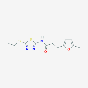 N-(5-ethylsulfanyl-1,3,4-thiadiazol-2-yl)-3-(5-methylfuran-2-yl)propanamide