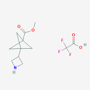 Methyl 3-(azetidin-3-yl)bicyclo[1.1.1]pentane-1-carboxylate;2,2,2-trifluoroacetic acid