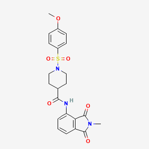 1-((4-methoxyphenyl)sulfonyl)-N-(2-methyl-1,3-dioxoisoindolin-4-yl)piperidine-4-carboxamide