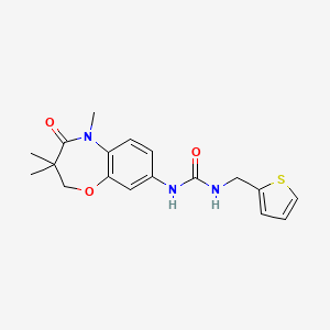 1-(Thiophen-2-ylmethyl)-3-(3,3,5-trimethyl-4-oxo-2,3,4,5-tetrahydrobenzo[b][1,4]oxazepin-8-yl)urea