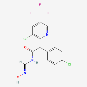 2-(4-chlorophenyl)-2-[3-chloro-5-(trifluoromethyl)-2-pyridinyl]-N-[(hydroxyimino)methyl]acetamide