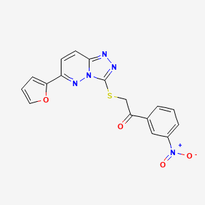 2-((6-(Furan-2-yl)-[1,2,4]triazolo[4,3-b]pyridazin-3-yl)thio)-1-(3-nitrophenyl)ethanone
