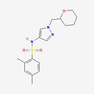 2,4-dimethyl-N-(1-((tetrahydro-2H-pyran-2-yl)methyl)-1H-pyrazol-4-yl)benzenesulfonamide