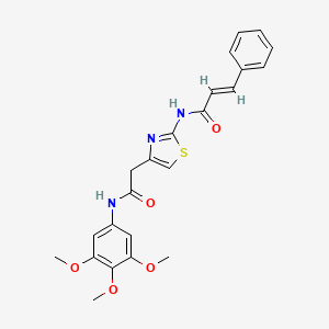 N-(4-(2-oxo-2-((3,4,5-trimethoxyphenyl)amino)ethyl)thiazol-2-yl)cinnamamide
