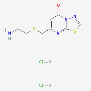 7-(((2-aminoethyl)thio)methyl)-5H-[1,3,4]thiadiazolo[3,2-a]pyrimidin-5-one dihydrochloride