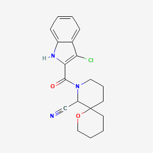 8-(3-Chloro-1H-indole-2-carbonyl)-1-oxa-8-azaspiro[5.5]undecane-7-carbonitrile