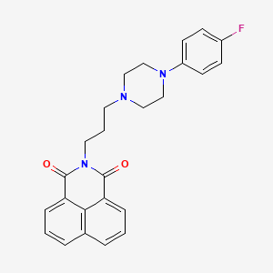 molecular formula C25H24FN3O2 B2697862 2-(3-(4-(4-氟苯基)哌嗪-1-基)丙基)-1H-苯并[de]异喹啉-1,3(2H)-二酮 CAS No. 690249-72-0