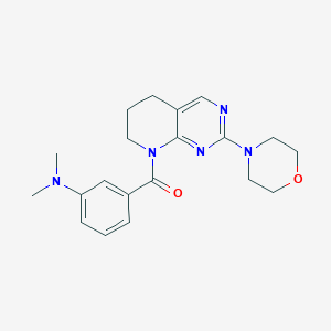 molecular formula C20H25N5O2 B2697866 (3-(二甲基氨基)苯基)(2-吗啉基-6,7-二氢吡啶并[2,3-d]嘧啶-8(5H)-基)甲酮 CAS No. 2176201-51-5