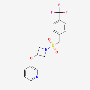 3-((1-((4-(Trifluoromethyl)benzyl)sulfonyl)azetidin-3-yl)oxy)pyridine