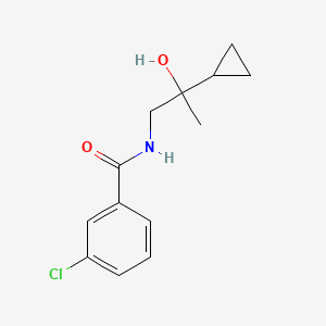 molecular formula C13H16ClNO2 B2697869 3-chloro-N-(2-cyclopropyl-2-hydroxypropyl)benzamide CAS No. 1286695-30-4