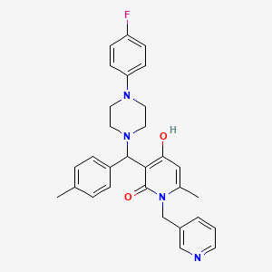 3-((4-(4-fluorophenyl)piperazin-1-yl)(p-tolyl)methyl)-4-hydroxy-6-methyl-1-(pyridin-3-ylmethyl)pyridin-2(1H)-one