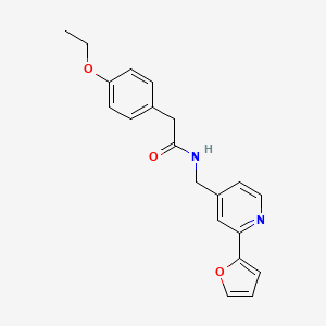 molecular formula C20H20N2O3 B2697879 2-(4-ethoxyphenyl)-N-((2-(furan-2-yl)pyridin-4-yl)methyl)acetamide CAS No. 2034272-05-2