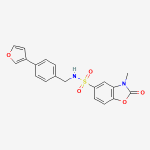 N-(4-(furan-3-yl)benzyl)-3-methyl-2-oxo-2,3-dihydrobenzo[d]oxazole-5-sulfonamide