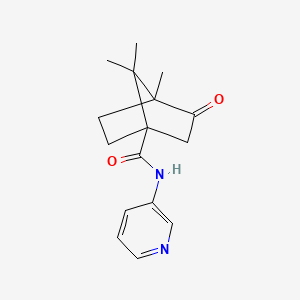 4,7,7-trimethyl-3-oxo-N-(pyridin-3-yl)bicyclo[2.2.1]heptane-1-carboxamide