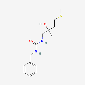 molecular formula C14H22N2O2S B2697900 1-Benzyl-3-(2-hydroxy-2-methyl-4-(methylthio)butyl)urea CAS No. 1396889-15-8