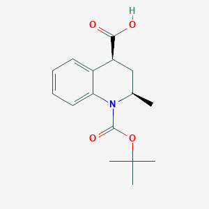 molecular formula C16H21NO4 B2697902 (2R,4S)-2-Methyl-1-[(2-methylpropan-2-yl)oxycarbonyl]-3,4-dihydro-2H-quinoline-4-carboxylic acid CAS No. 2248329-49-7