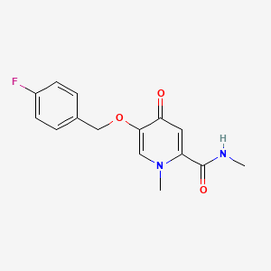 molecular formula C15H15FN2O3 B2697906 5-((4-fluorobenzyl)oxy)-N,1-dimethyl-4-oxo-1,4-dihydropyridine-2-carboxamide CAS No. 1040659-23-1