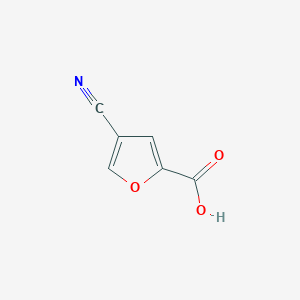 molecular formula C6H3NO3 B2697916 4-Cyanofuran-2-carboxylic acid CAS No. 1369496-50-3