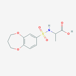 2-[(3,4-dihydro-2H-1,5-benzodioxepin-7-ylsulfonyl)amino]propanoic acid