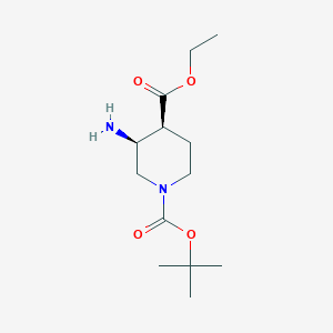 molecular formula C13H24N2O4 B2697920 O1-叔丁基 O4-乙基 (3S,4S)-3-氨基哌啶-1,4-二甲酸酯 CAS No. 1006891-30-0